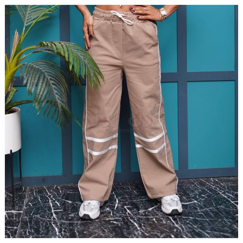 شلوار بگ زنانه دمپا نواردار 3 شلوار بگ زنانه دمپا نواردار - Image 3