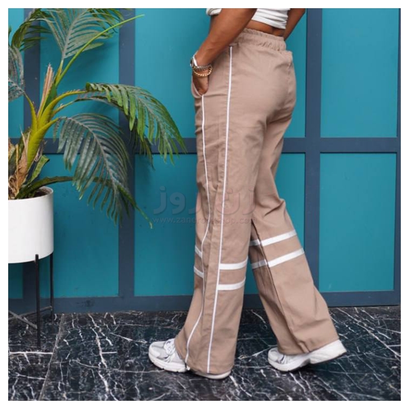 شلوار بگ زنانه دمپا نواردار 4 شلوار بگ زنانه دمپا نواردار - Image 4