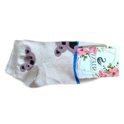 جوراب زنانه نخی مچی طرح تدی خرسی