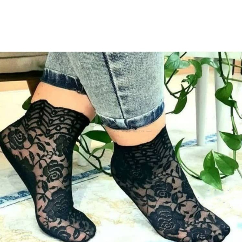 جوراب پاپوش زنانه گیپوری بلند روفرشی 3 جوراب پاپوش زنانه گیپوری بلند روفرشی - Image 3