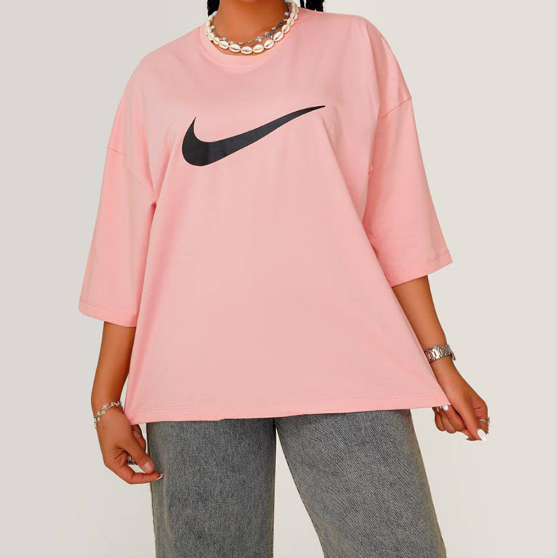 تیشرت زنانه باکسی سوپر نخ نایک 3 تیشرت زنانه باکسی سوپر نخ نایک - Image 3