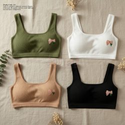 نیم تنه زنانه و دخترانه نخی کبریتی طرح پروانه