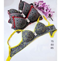 سوتین زنانه و دخترانه اسفنجی ملانژ طرح توپی