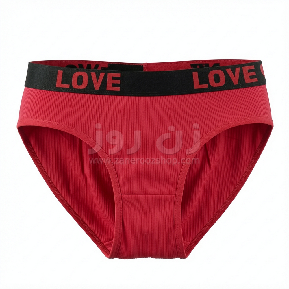 شورت زنانه نخی کبریتی کمر کش طرح Love 13 شورت زنانه نخی کبریتی کمر کش طرح Love - Image 13