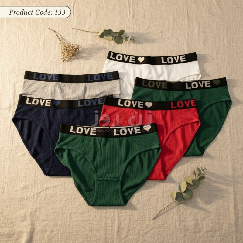 شورت زنانه نخی کبریتی کمر کش طرح Love 1 شورت زنانه نخی کبریتی کمر کش طرح Love