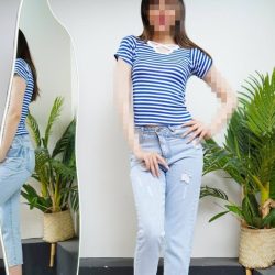 کراپ زنانه آستین کوتاه یقه طرحدار