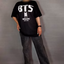 کراپ زنانه BTS (بی تی اس) پایین حقله دار