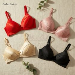 سوتین زنانه اسفنجی طرحدار بدون فنر