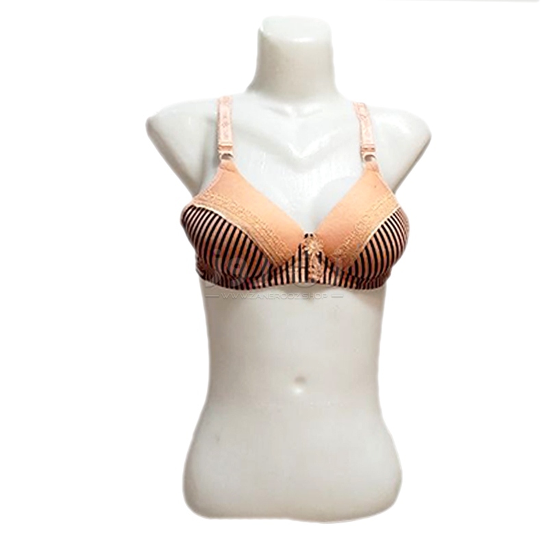 سوتین زنانه اسفنجی راه راه طرحدار بدون فنر 2 سوتین زنانه اسفنجی راه راه طرحدار بدون فنر - Image 2