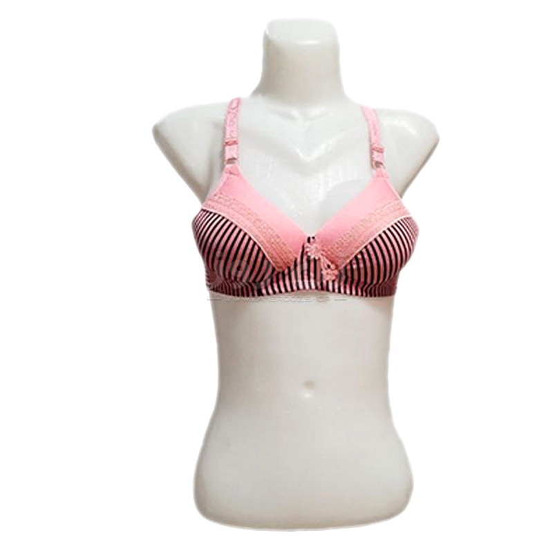 سوتین زنانه اسفنجی راه راه طرحدار بدون فنر 5 سوتین زنانه اسفنجی راه راه طرحدار بدون فنر - Image 5