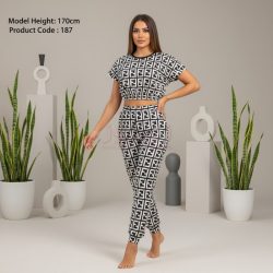 نیم تنه و شلوار اسپرت زنانه و دخترانه طرحدار