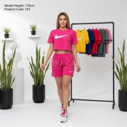 ست کراپ و شورتک طرح نایک (Nike)