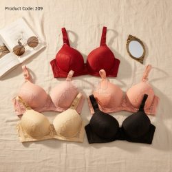 سوتین زنانه اسفنجی بدون فنر طرح منحنی