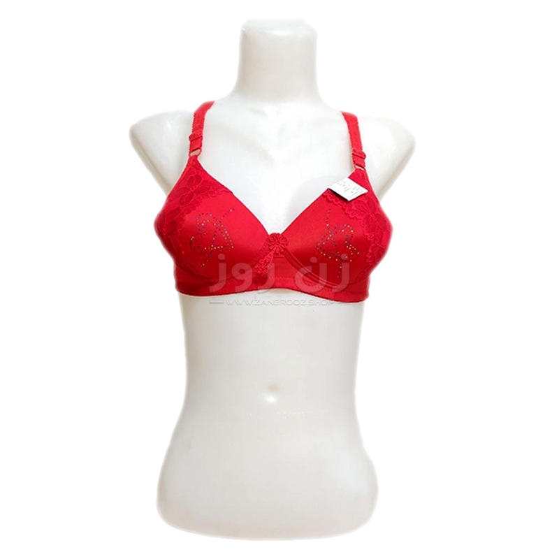 سوتین زنانه اسفنجی بدون فنر طرح قلب نگین کاری شده 5 سوتین زنانه اسفنجی بدون فنر طرح قلب نگین کاری شده - Image 5