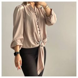 شومیز جلو دکمه دار یقه مردانه