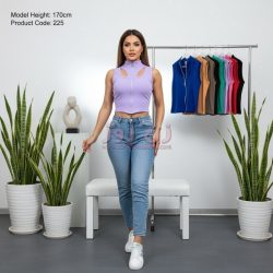 کراپ جلوزیپ دار بالاسینه باز