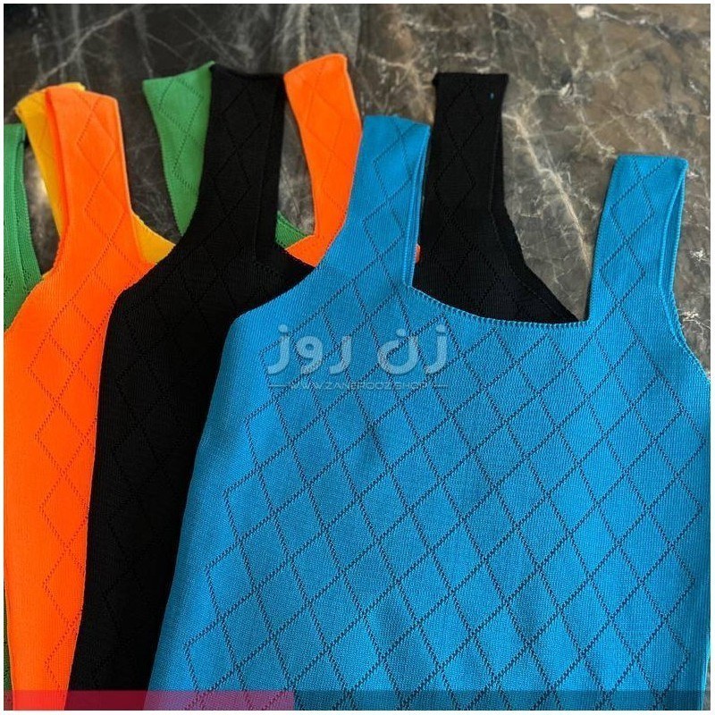 تاپ زنانه بافت ترک طرح لوزی درشت 10 تاپ زنانه بافت ترک طرح لوزی درشت - Image 10