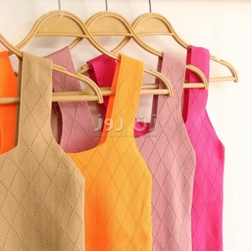 تاپ زنانه بافت ترک طرح لوزی درشت 5 تاپ زنانه بافت ترک طرح لوزی درشت - Image 5