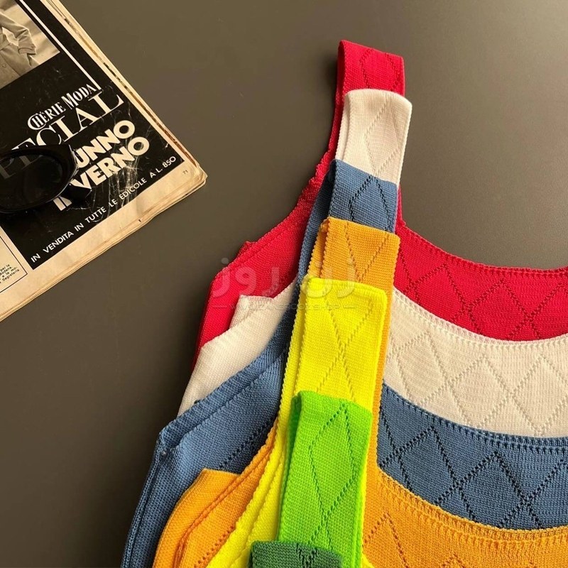 تاپ زنانه بافت ترک طرح لوزی درشت 7 تاپ زنانه بافت ترک طرح لوزی درشت - Image 7