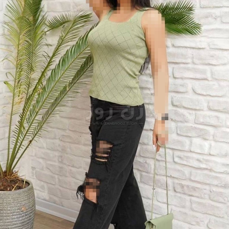 تاپ زنانه بافت ترک طرح لوزی درشت 9 تاپ زنانه بافت ترک طرح لوزی درشت - Image 9