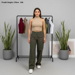 کراپ یقه اسکی حلقه آستین اوریب