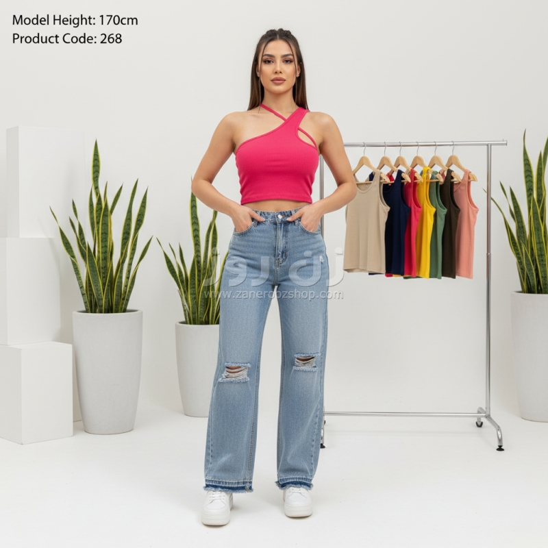 تاپ زنانه مدل رومی تک بند فانریپ 5 تاپ زنانه مدل رومی تک بند فانریپ - Image 5
