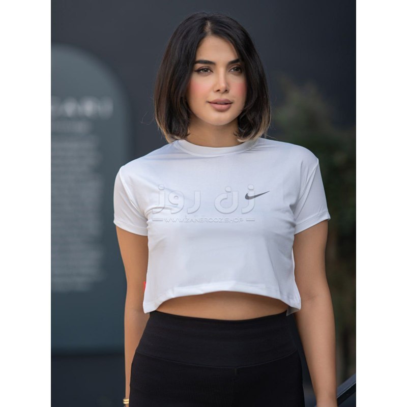 کراپ ورزشی زنانه نایک (nike) آستین کوتاه 5 کراپ ورزشی زنانه نایک (nike) آستین کوتاه - Image 5