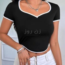 کراپ یقه دلبری نواردوزی شده فانریپ