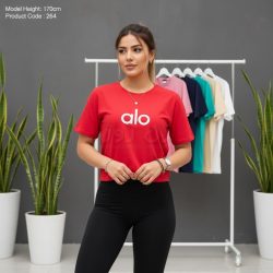 تیشرت باکسی زنانه چاپ alo