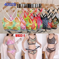 ست نیم تنه و شورت زنانه اسفنجی پدمتحرک آبرنگی