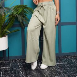 شلوار دامنی زنانه کمرکش پارچه آیوا خارجی