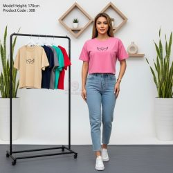 کراپ زنانه طرح آنجل