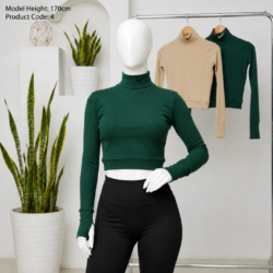 کراپ زنانه یقه اسکی نایک (Nike) فینگردار