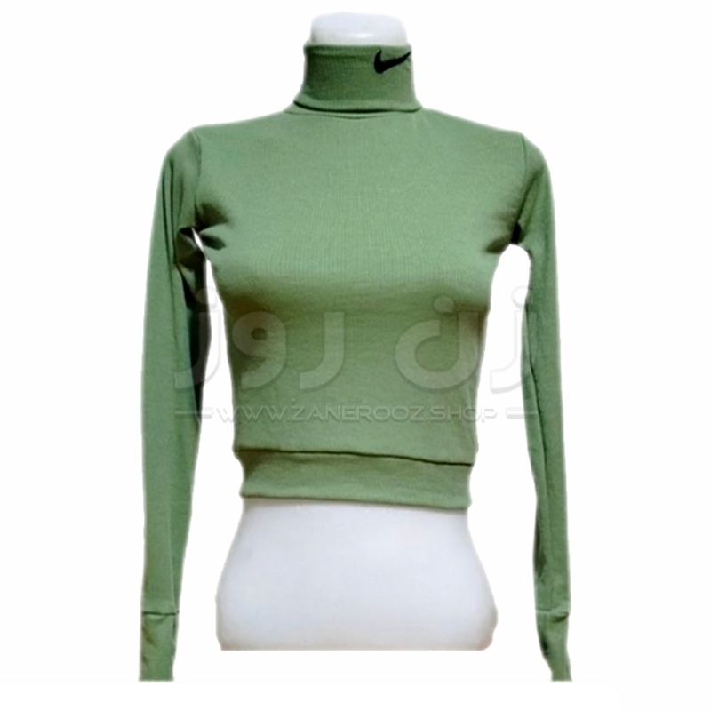 کراپ زنانه یقه اسکی نایک (Nike) فینگردار 3 کراپ زنانه یقه اسکی نایک (Nike) فینگردار - Image 3