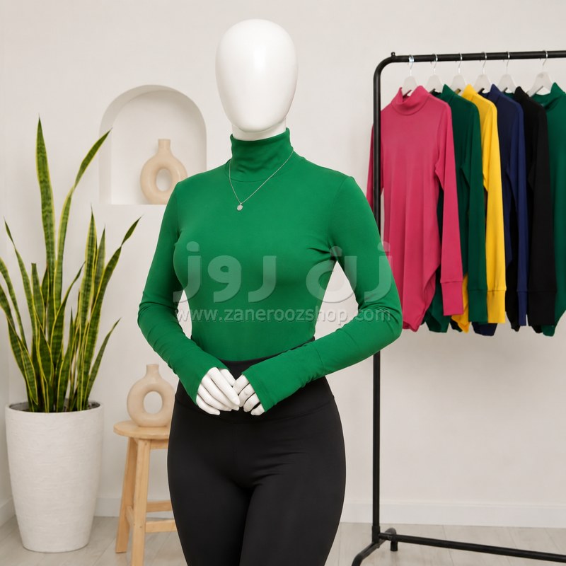 بادی آستین بلند زنانه یقه اسکی فینگردار 14 بادی آستین بلند زنانه یقه اسکی فینگردار - Image 14