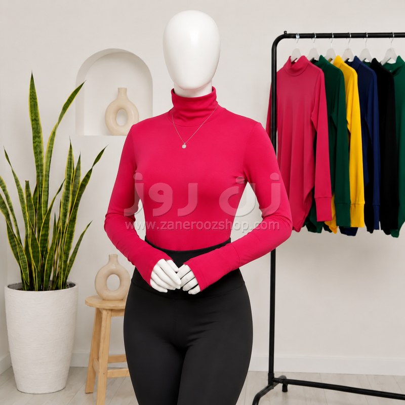 بادی آستین بلند زنانه یقه اسکی فینگردار 9 بادی آستین بلند زنانه یقه اسکی فینگردار - Image 9