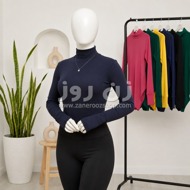بادی آستین بلند زنانه یقه اسکی فینگردار 12 بادی آستین بلند زنانه یقه اسکی فینگردار - Image 12