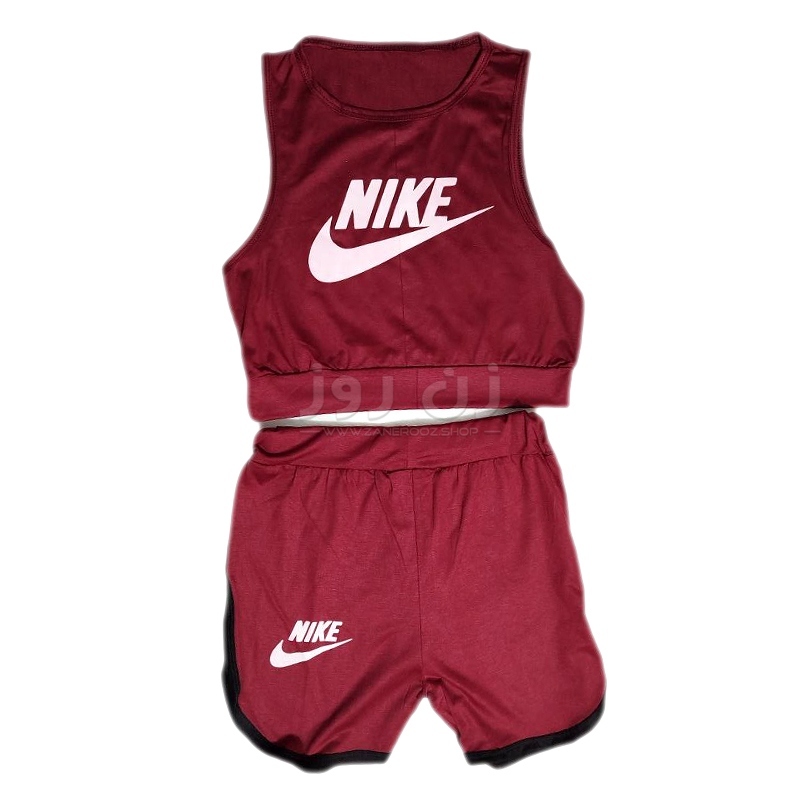 ست نیم تنه و شورت زنانه نایک 4 ست نیم تنه و شورت زنانه نایک - Image 4