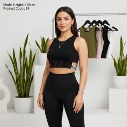 کراپ زنانه بغل کش دار بدون آستین