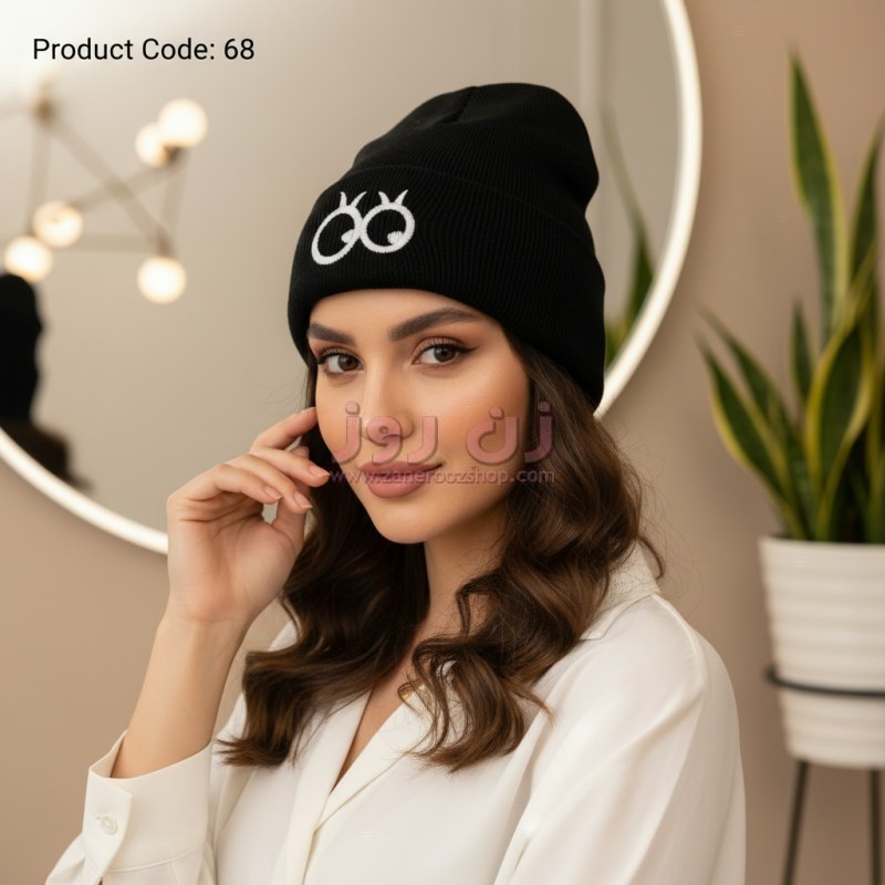 کلاه زمستانی زنانه و دخترانه طرح چشم 2 کلاه زمستانی زنانه و دخترانه طرح چشم - Image 2