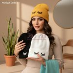 کلاه زمستانی زنانه و دخترانه طرح پلک و مژه