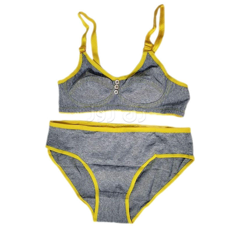 ست شورت و سوتین ساده دور رنگی 2 ست شورت و سوتین ساده دور رنگی - Image 2