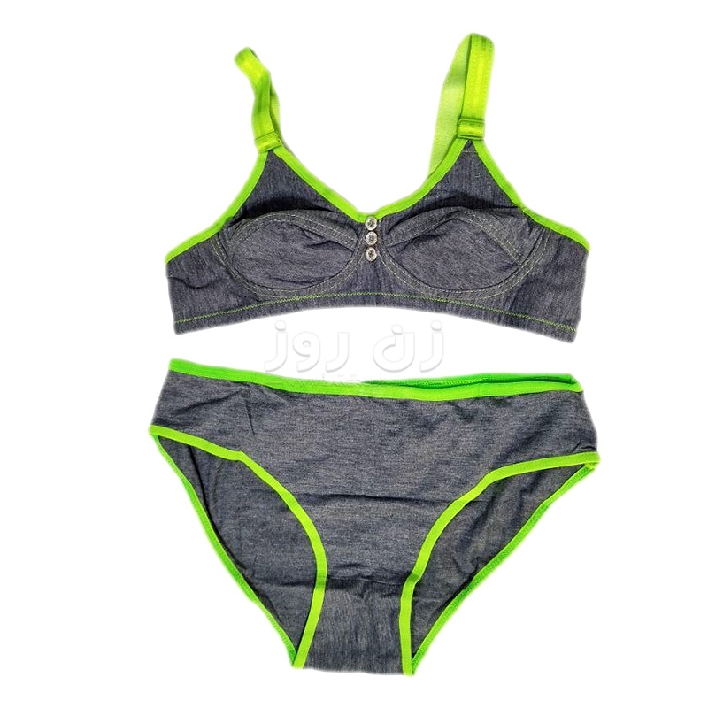 ست شورت و سوتین ساده دور رنگی 1 ست شورت و سوتین ساده دور رنگی