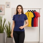 تاپ نیم زیپ آستین کوتاه زنانه