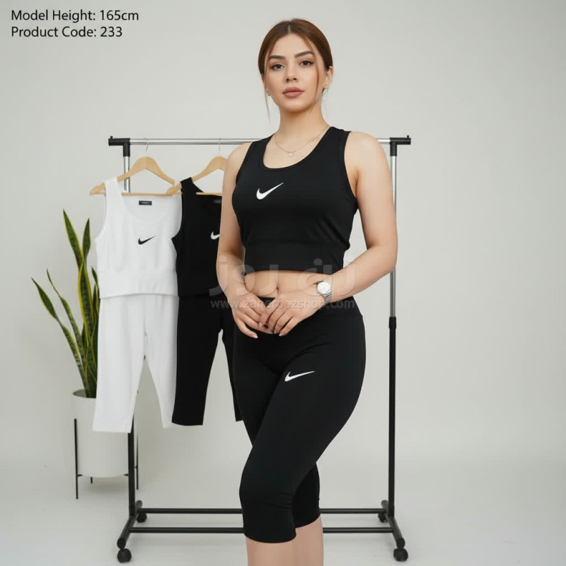 ست تاپ و شلوارک ورزشی نایک 2 ست تاپ و شلوارک ورزشی نایک - Image 2