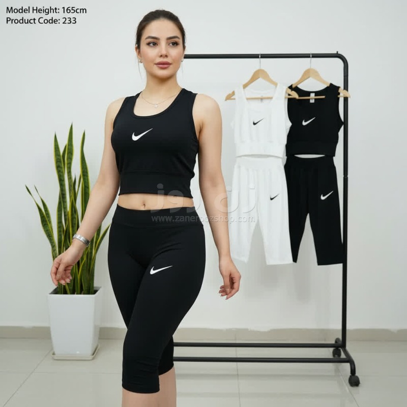 ست تاپ و شلوارک ورزشی نایک 3 ست تاپ و شلوارک ورزشی نایک - Image 3