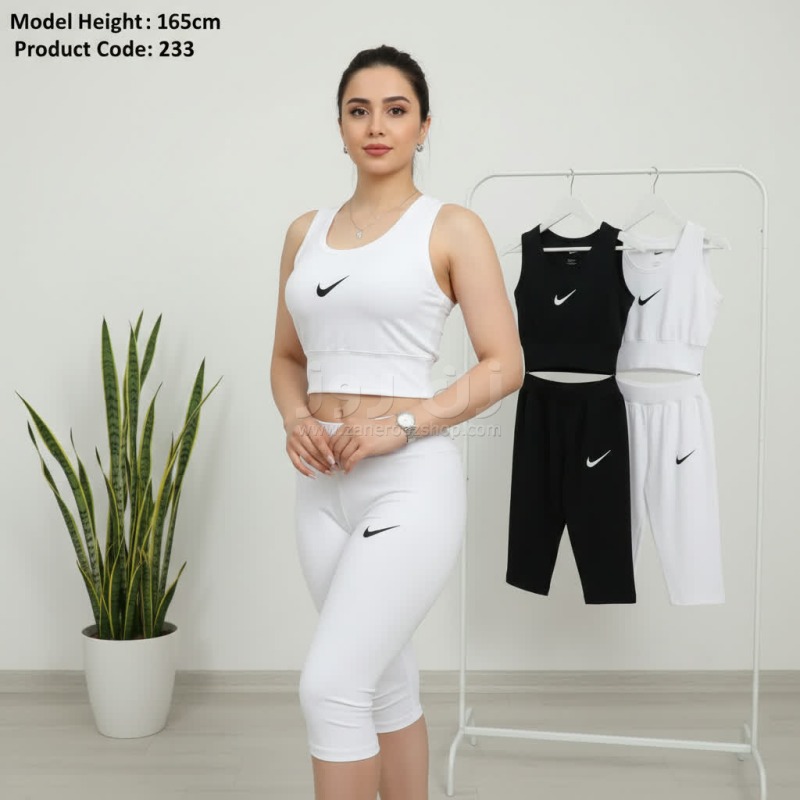 ست تاپ و شلوارک ورزشی نایک 4 ست تاپ و شلوارک ورزشی نایک - Image 4