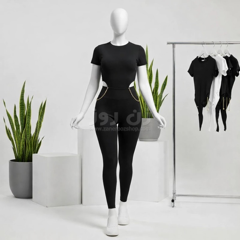 بادی زنانه یقه گرد کبریتی زنجیردار (مدل فانریپ) 6 بادی زنانه یقه گرد کبریتی زنجیردار (مدل فانریپ) - Image 6
