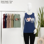 تاپ حلقه آستین طرح Love
