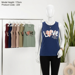 تاپ حلقه آستین طرح Love